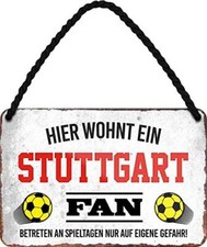 Blechschild Fußball Hier