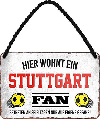 Blechschild fußball hier - fußball,