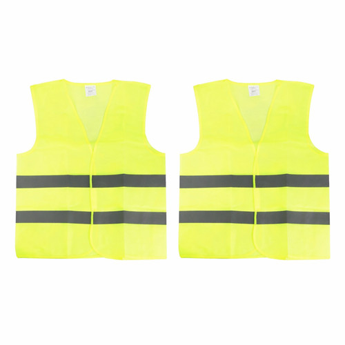Warnweste xxxl gelb - 2x, mit
