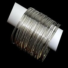 Indische Armreifen Set Ø6,5cm Bracelet Armband Bollywood Choorian Bangles Silber