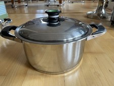 Original AMC Topf groß Nr.38118 Edelstahl silber 28x9 x39cm Griffe 3,3l + Deckel