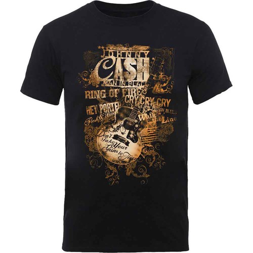 Johnny cash shirt guitar - johnny,