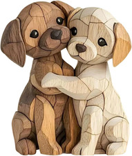 Hunde Holz Deko, 2D Flache