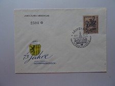 DDR Jubiläums-Umschlag 1957, 75 Jahre Arbeitskr. Schwaneberger, , m. Marke, SSt.