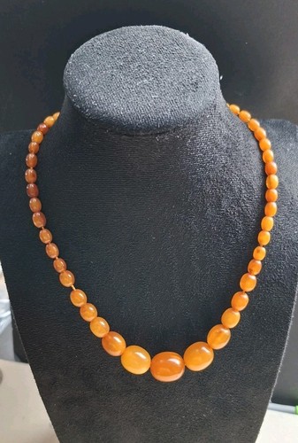 Antik art deco bernstein kette - bernstein,