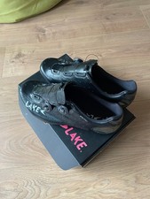 Lake CX332 Rennrad Schuhe 45,5 Extra Wide Schwarz Carbonsohle Boa NEU