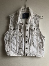 Weiße Jeans Weste Gr. M