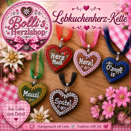 Dirndl kette mit wunschtext - dirndl-kette,