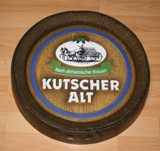 Kutscher Alt, Fassboden in Holzoptik, Bierwerbung