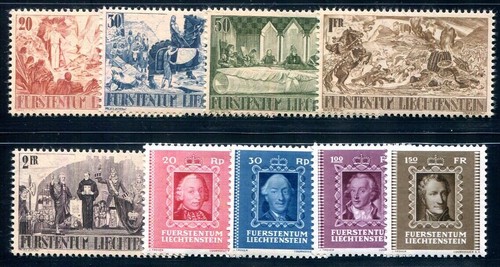 Liechtenstein 1942 202 210 - liechtenstein, **