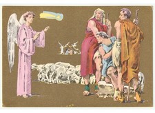 Antike Weihnachtskarte - Engel