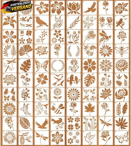 Blumen schablonen set - set, 80