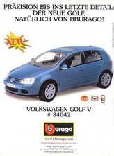 Bburago Werbeseite Volkswagen VW Golf V  in 1-18...#0501f