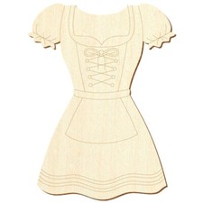 Holz Dirndl V2 - Deko Basteln