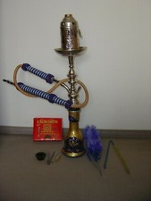 Wasserpfeife Shisha Nargile Set ca.185 cm Orientalisch mit Schlauch blau