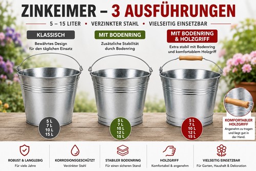 Dekoeimer zinkeimer metall - dekoeimer,