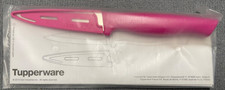 NEU Tupperware ESSENTIAL UNIVERSALMESSER GEMÜSEMESSER Schutzhülle Beere Pink OVP