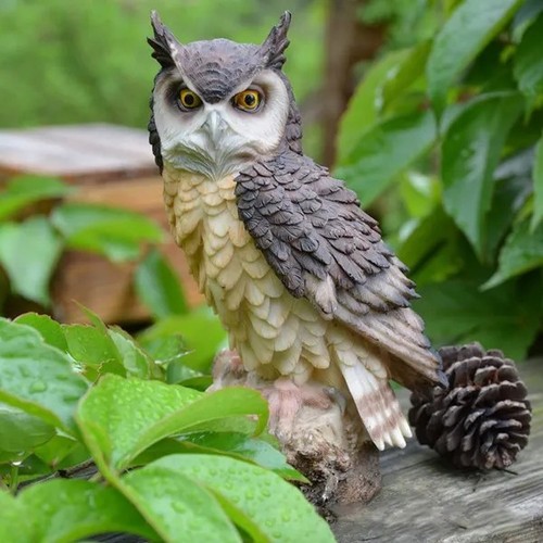 Eulenfigur harz lebensecht - harz,