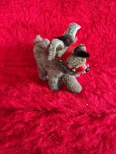 Esel Stofftier W.Germany Original Fur Toys Echtfell 8 cm