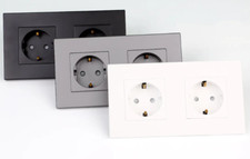 Doppelsteckdose 2-fach Schuko Unterputz – optional mit USB A+C – Kunststoff