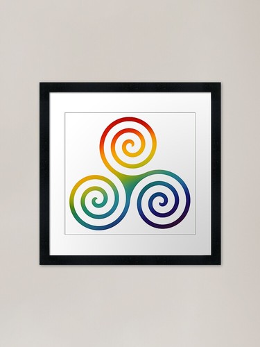 Regenbogen bunt dreifach