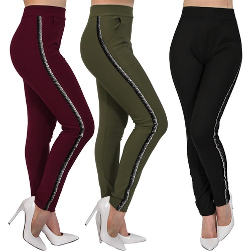 Leggings hose stretch - stretch, glitzer