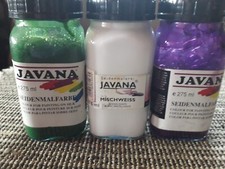 Verkauf von 3 JAVANA Schraubgläser Seidenmalfarbe, Inh. 275 ml, mit Restangabe
