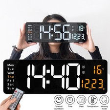 16''LED Digitaluhr mit Fernbedienung LED Display Digitale Wanduhr LED Wand Uhr
