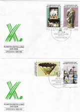 2 x FDC  1987 Kunstausstellung der DDR Mi.Nr. 3124 - 3127