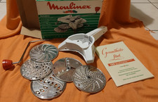 Moulinex Mouli-Julienne 445 Schnitzelmouli mit 5 Scheiben Camping Reibe Retro