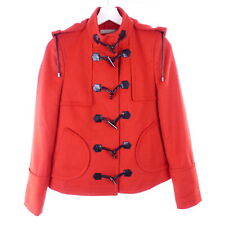 STEFANEL Dufflecoat Kurzmantel Rot Wolle Gr. IT 40 EU 36
