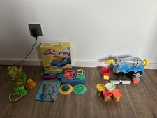großes Konvolut Play-Doh,Knetmaschine Betonmischer,kleiner Chefkoch, grüner Rex