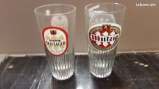 2 ALTE BIERGLASER  MUTZIG OLD LAGER VINTAGE