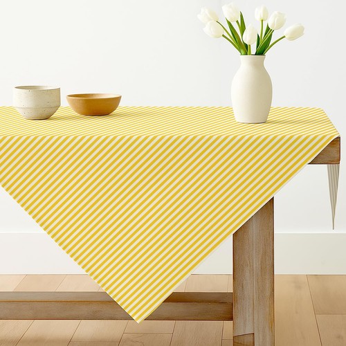 Gelb gestreifte tischdecke - gestreifte,