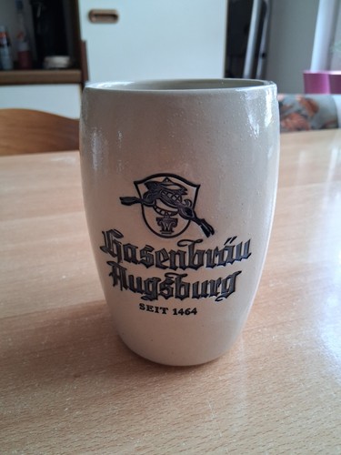 Bierkrug hasenbräu augsburg - bierkrug,,