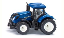 siku 1091, New Holland T7.315 Traktor, Metall/Kunststoff, Blau, Abnehmbare Fahre