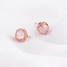 Opal Ohrringe Rosegold Silber