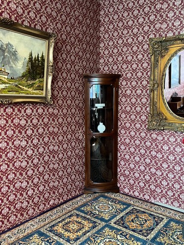 Biedermeier eckvitrine vitrine - biedermeier,