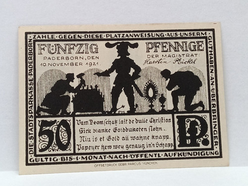 Pfennig notgeld paderborn - pfennig,