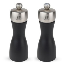 PEUGEOT Mühlenset FIDJI 15cm Pfeffermühle Salzmühle Buchenholz Schwarz Edelstahl