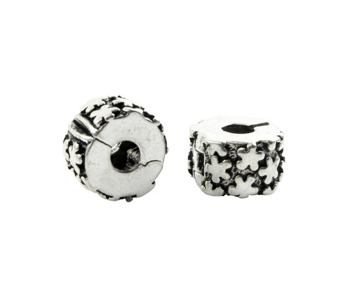 Metallperlen clip antik - clip,