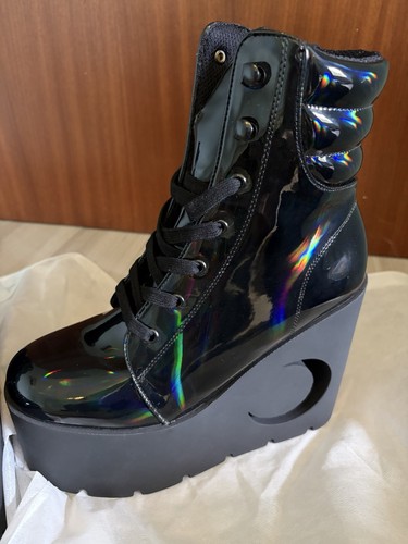 Killstar crescent boots black - crescent, -black