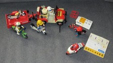 Playmobil 3478 Jepp+Anhänger+Motorräder+3565+3303 Geländemotorrad 3301 80er alt