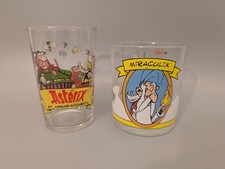 2x Asterix & Obelix Sammelglas Miraculix Trinkglas 2000er Motivglas Nutella