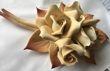 Sammler, Kunsthandwerk, Deko, Capodimonte Porzellan Rosen, Italy