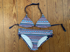 S.Oliver Bikini blau gemustert