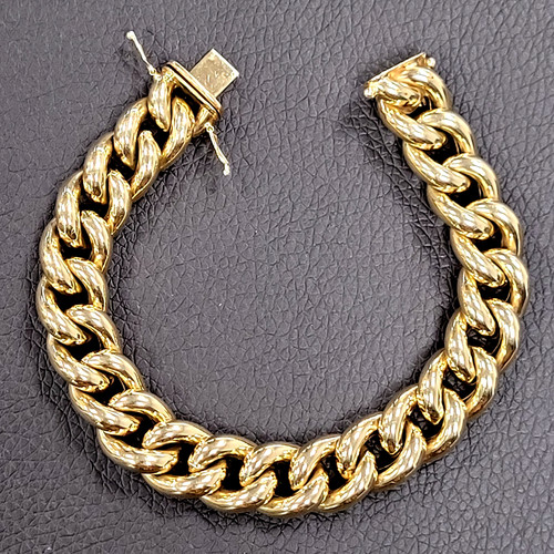 Panzerarmband 585 gelbgold - 585/-,