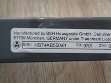 Backofenscheibe 00773963 Front Siemens HB74AB550/61