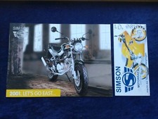 Simson Prospekt 2001 + Preisliste RS 125 Albatros Star Sperber Fighter Spatz