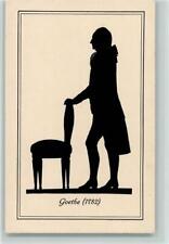 12059913 - Scherenschnitt Goethe am Stuhl 1782 Ackermann Serie 104 AK